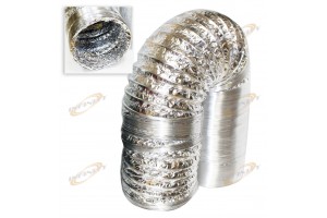 Aluminum Air Ducting 6" Inch x 25' 25ft Air Ventilation Exhaust Non-Insulated